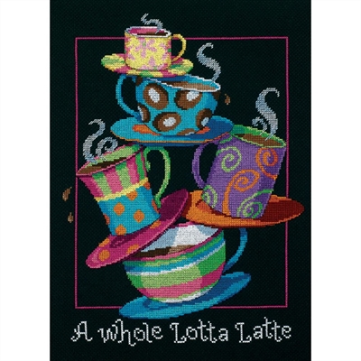(image for) A Whole Lotta Latte Counted Cross Stitch Kit